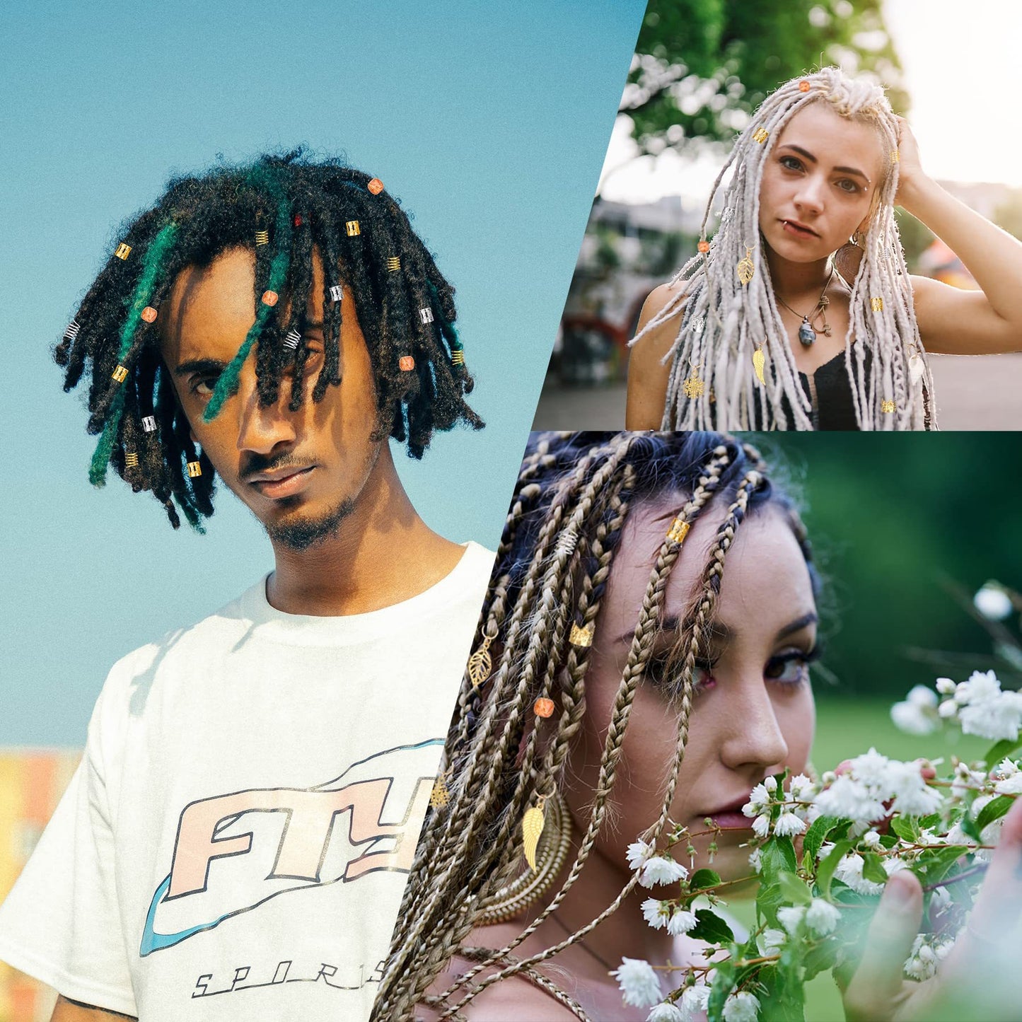 Pack Of 238 Dreadlocks Jewellery, Hair Rings, Hair Rings For Braids, With 3 Different Dreadlock Crochet Hooks, Metal, Gold, Silver, Braid Rings, Accessories For Braids Decoration,Amazon Is Banned